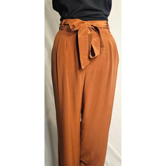 Sezane Women's Silk Boho High Waist Trouser Size 4 - Picture 4 of 11